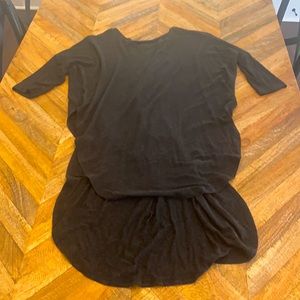 Anthropologie charcoal gray tunic top